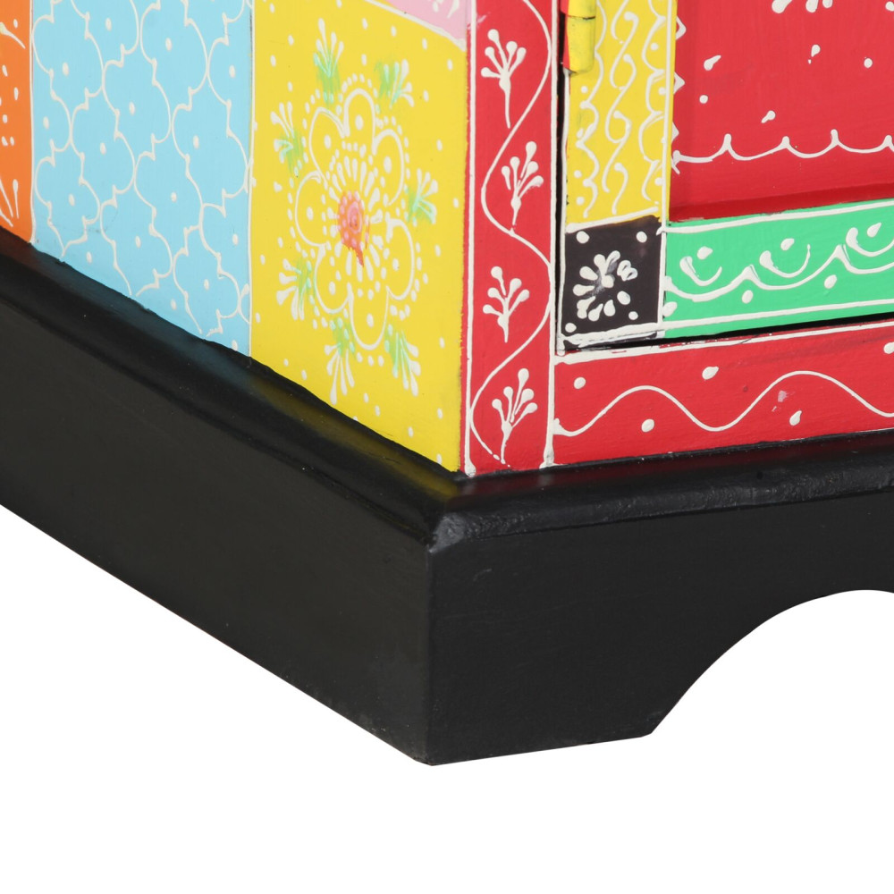 Produktbild för Konsolbord med hylla med dörr Flerfärgsdesign 50 x 30 x 70 cm