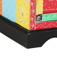 Produktbild för Konsolbord med hylla med dörr Flerfärgsdesign 50 x 30 x 70 cm