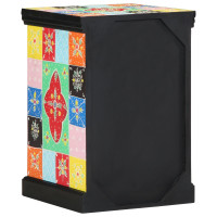 Produktbild för Lådans skåp Flerfärgsdesign 40 x 40 x 60 cm Massivt mangoträ