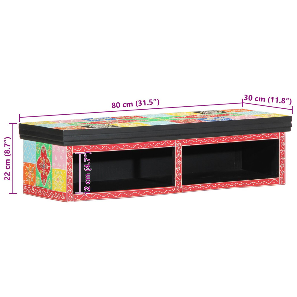 Produktbild för TV-skåp Flerfärgsdesign 80 x 30 x 22 cm Konstruerat trä
