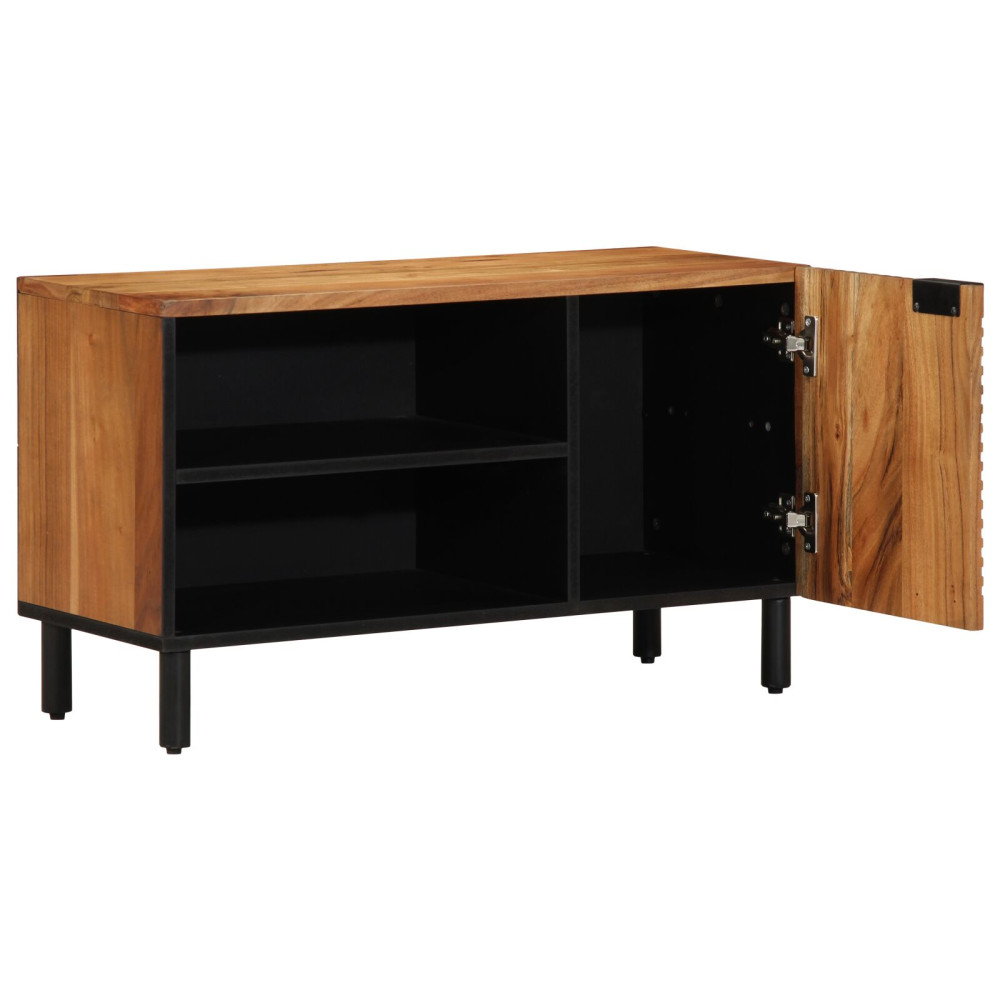Produktbild för TV-skåp med hylla Brun 80 x 33 x 46 cm Massivt mangoträ