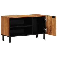 Produktbild för TV-skåp med hylla Brun 80 x 33 x 46 cm Massivt mangoträ