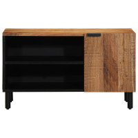 Produktbild för TV-skåp med hylla Brun 80 x 33 x 46 cm Massivt mangoträ