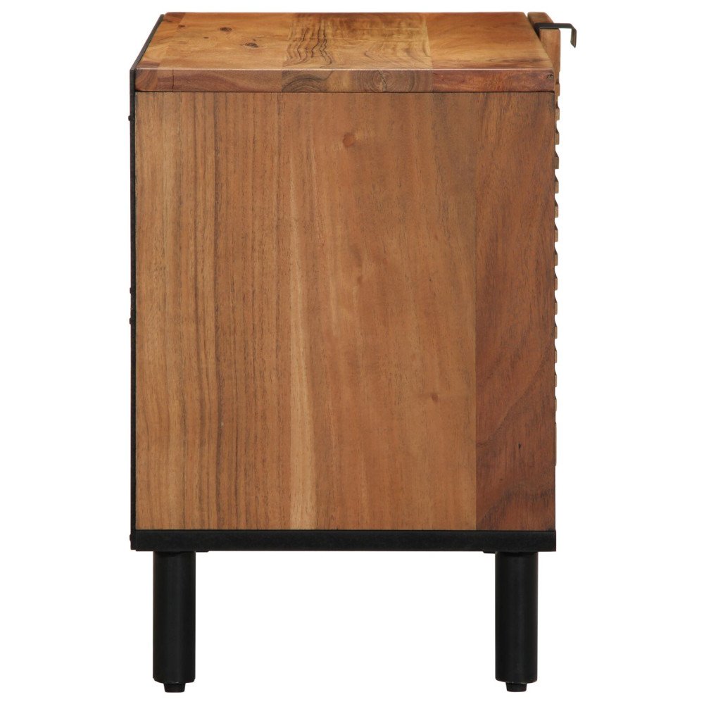 Produktbild för TV-skåp med hylla Brun 80 x 33 x 46 cm Massivt mangoträ
