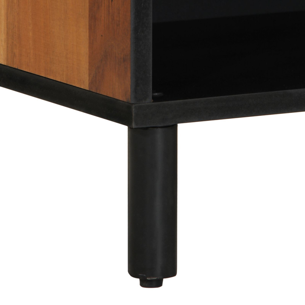 Produktbild för TV-skåp med hylla Brun 80 x 33 x 46 cm Massivt mangoträ