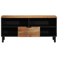 Produktbild för TV-skåp med låda Brun 100 x 33 x 46 cm Massivt mangoträ