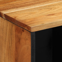 Produktbild för Sideboard med hylla Brun 80 x 33 x 75 cm Massivt mangoträ