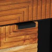 Produktbild för Sideboard med hylla Brun 80 x 33 x 75 cm Massivt mangoträ