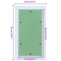Produktbild för Åtkomstpanel Grön och Silver 20 x 35 cm Aluminium och gips