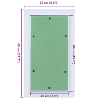 Produktbild för Åtkomstpanel Grön och Silver 25 x 45 cm Aluminium och gips