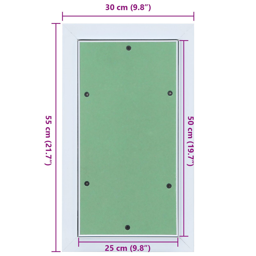 Produktbild för Åtkomstpanel Grön och Silver 30 x 55 cm Aluminium och gips