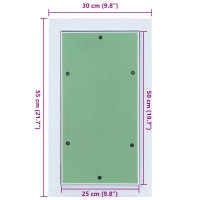 Produktbild för Åtkomstpanel Grön och Silver 30 x 55 cm Aluminium och gips