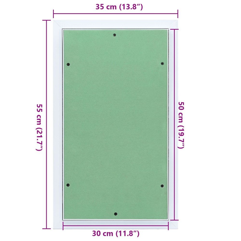 Produktbild för Åtkomstpanel Grön och Silver 35 x 55 cm Aluminium och gips