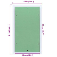 Produktbild för Åtkomstpanel Grön och Silver 35 x 55 cm Aluminium och gips