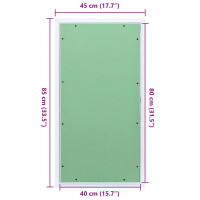 Produktbild för Åtkomstpanel Grön och Silver 45 x 85 cm Aluminium och gips