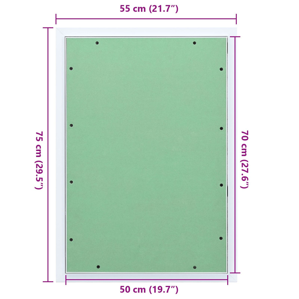 Produktbild för Åtkomstpanel Grön och Silver 55 x 75 cm Aluminium och gips