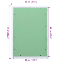 Produktbild för Åtkomstpanel Grön och Silver 55 x 75 cm Aluminium och gips