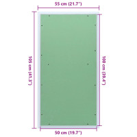 Produktbild för Åtkomstpanel Grön och Silver 55 x 105 cm Aluminium och gips