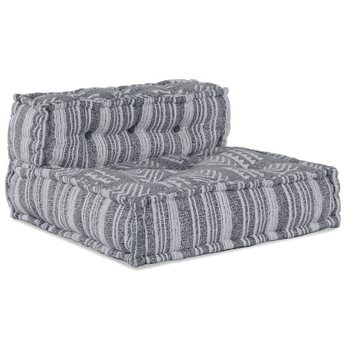 vidaXL Modulsofa enhet Grå Tryck 70 x 70 x 56 cm Tyg