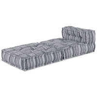 Produktbild för Modulsofa enhet Grå Tryck 70 x 70 x 56 cm Tyg