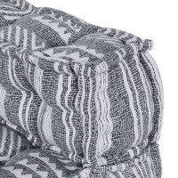 Produktbild för Modulsofa enhet Grå Tryck 70 x 70 x 56 cm Tyg