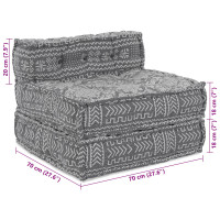Produktbild för Modulsofa enhet Ljusgrå 70 x 70 x 56 cm Tyg