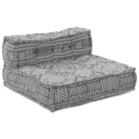 Produktbild för Modulsofa enhet Ljusgrå 70 x 70 x 56 cm Tyg