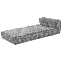 Produktbild för Modulsofa enhet Ljusgrå 70 x 70 x 56 cm Tyg