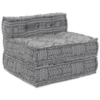 Produktbild för Modulsofa enhet Ljusgrå 70 x 70 x 56 cm Tyg