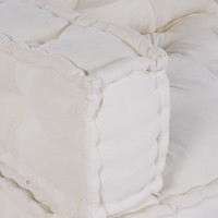 Produktbild för Pallettsoffa Kudde 3 pcs Gräddvit 120 x 80 x 34 cm Tyg