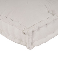 Produktbild för Pallettsoffa Kudde 3 pcs Gräddvit 120 x 80 x 34 cm Tyg