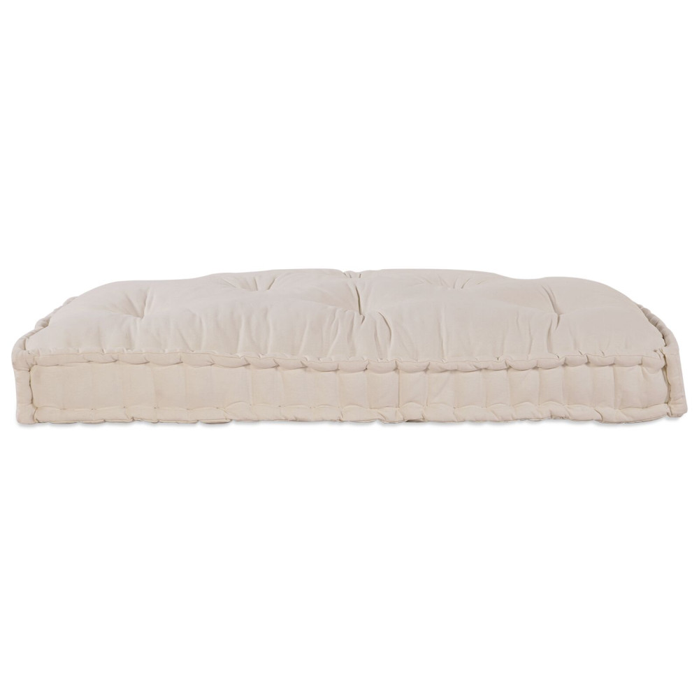 Produktbild för Pallettsoffa Kudde Gräddvit 120 x 80 x 12 cm Tyg