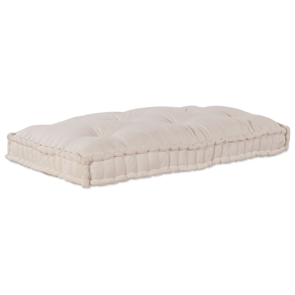 Produktbild för Pallettsoffa Kudde Gräddvit 120 x 80 x 12 cm Tyg