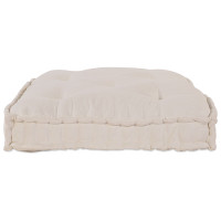 Produktbild för Pallettsoffa Kudde Gräddvit 120 x 80 x 12 cm Tyg