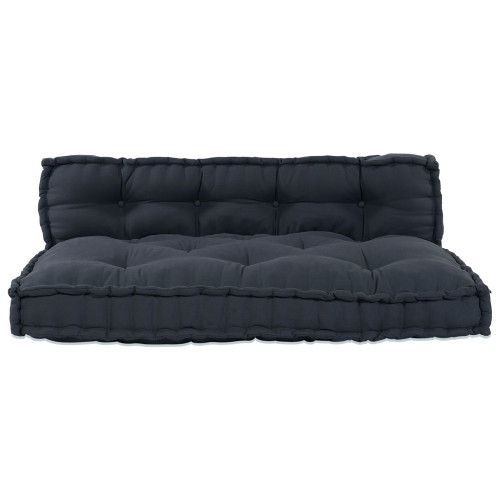 vidaXL Pallettsoffa Kudde 2 pcs Antracit 120 x 80 x 38 cm Tyg