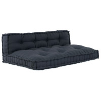 Produktbild för Pallettsoffa Kudde 2 pcs Antracit 120 x 80 x 38 cm Tyg