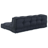 Produktbild för Pallettsoffa Kudde 2 pcs Antracit 120 x 80 x 38 cm Tyg