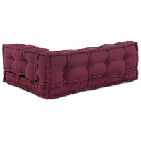 Produktbild för Pallettsoffa Kudde 3 pcs Bordeaux 120 x 80 x 38 cm Tyg