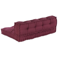 Produktbild för Pallettsoffa Kudde 2 pcs Bordeaux 120 x 80 x 38 cm Tyg