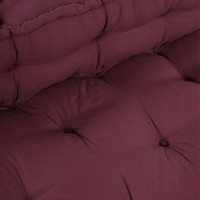 Produktbild för Pallettsoffa Kudde 2 pcs Bordeaux 120 x 80 x 38 cm Tyg