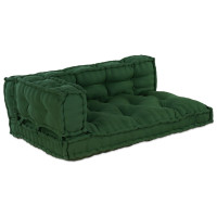 Produktbild för Pallettsoffa Kudde 3 pcs Grön 120 x 80 x 38 cm Tyg
