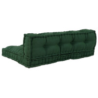 Produktbild för Pallettsoffa Kudde 2 pcs Grön 120 x 80 x 38 cm Tyg