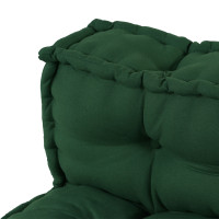 Produktbild för Pallettsoffa Kudde 2 pcs Grön 120 x 80 x 38 cm Tyg