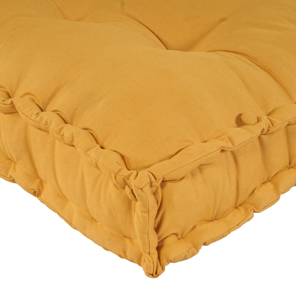 Produktbild för Pallettsoffa Kudde 3 pcs Gul 120 x 80 x 38 cm Tyg