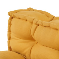 Produktbild för Pallettsoffa Kudde 2 pcs Gul 120 x 80 x 38 cm Tyg