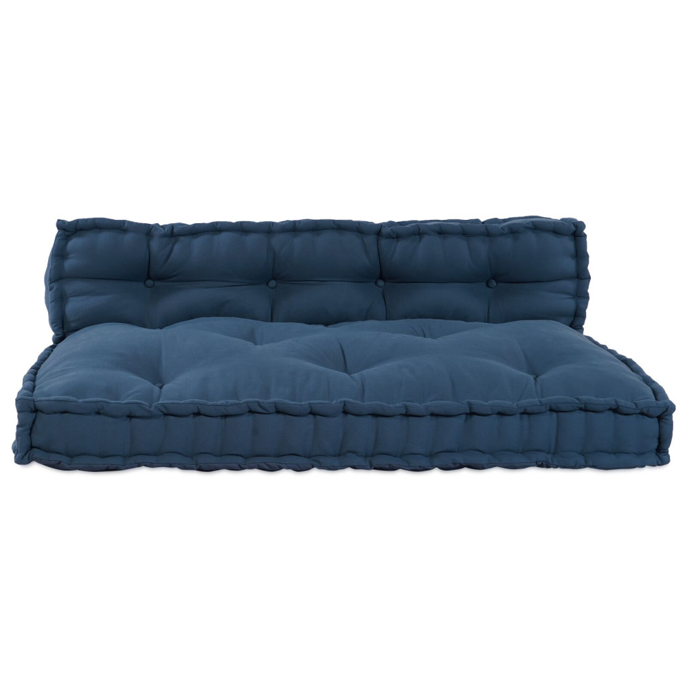 Produktbild för Pallettsoffa Kudde 2 pcs Indigo 120 x 80 x 38 cm Tyg