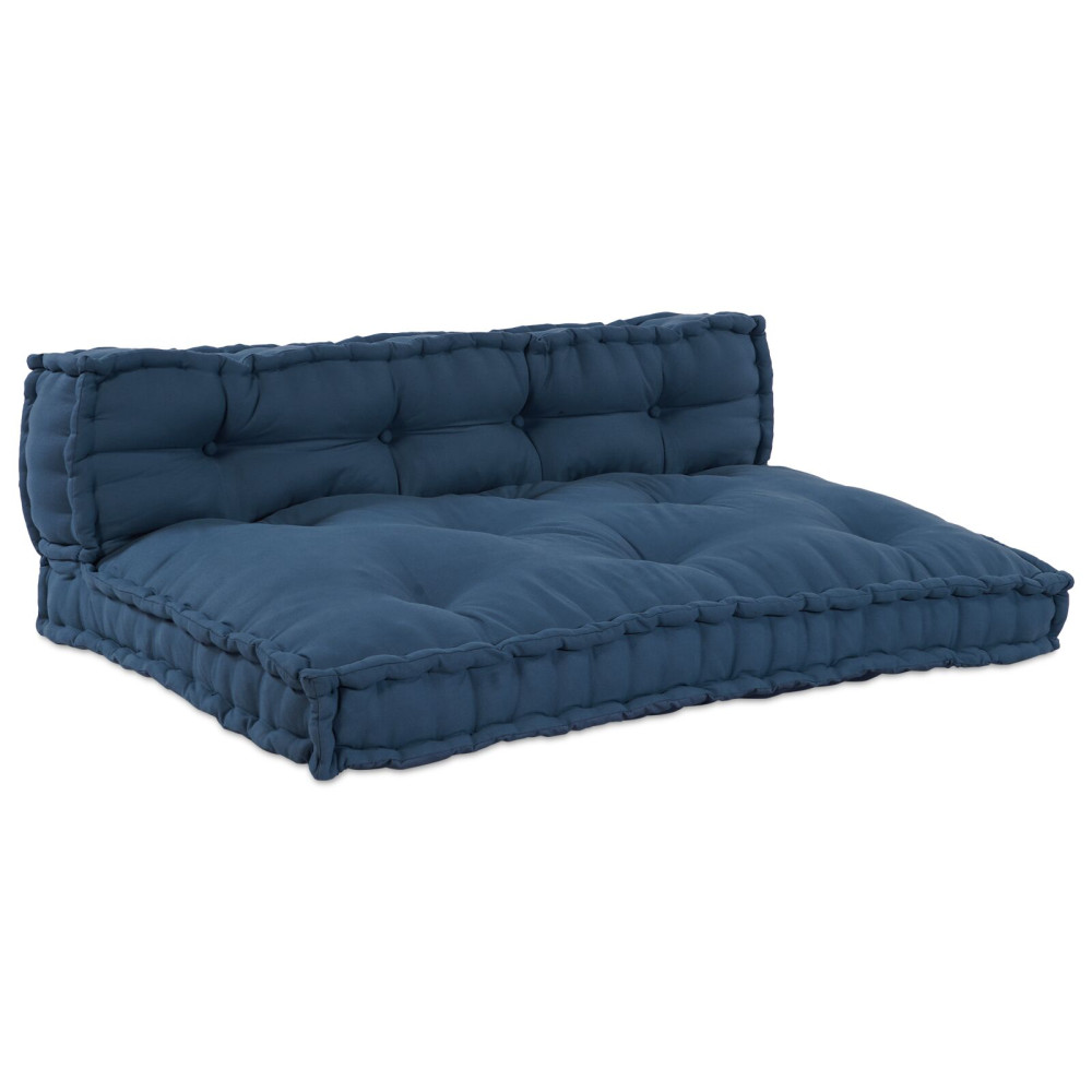 Produktbild för Pallettsoffa Kudde 2 pcs Indigo 120 x 80 x 38 cm Tyg