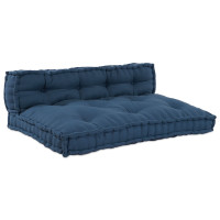 Produktbild för Pallettsoffa Kudde 2 pcs Indigo 120 x 80 x 38 cm Tyg