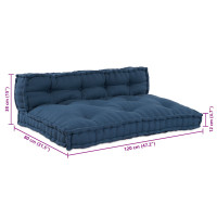 Produktbild för Pallettsoffa Kudde 2 pcs Indigo 120 x 80 x 38 cm Tyg