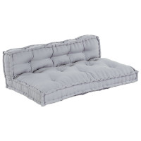 Produktbild för Pallettsoffa Kudde 2 pcs Grå 120 x 80 x 38 cm Tyg